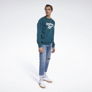 Reebok Classic Vector Crew Sweatshirt Herren - Tiefes Türkis - DE 614-DYE